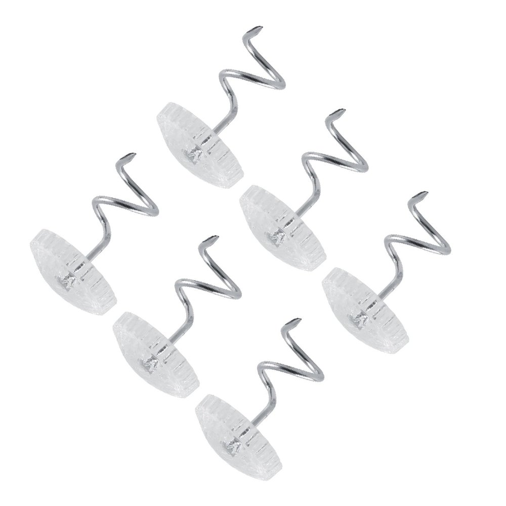 Yctze Upholstery Pins Set of 30/50 for Couch, Chair, Car Sofa, Headliner Repair and Loose Drapery Craft, Clear Head Spiral Fabric Fasteners (30Pcs)