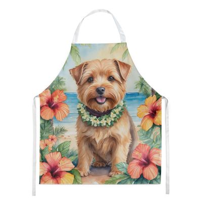 Caroline's Treasures Norfolk Terrier Luau Apron Cooking Kitchen Server Baking Crafts Gardening for Adult Women Men, Unisex, Large, Multicolor