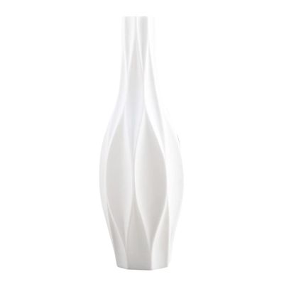 Cabilock 1pc Simplicity Ceramic Flower Vase White Decorative Container for Dried Flowers Modern European Style Home Decor for Centerpieces and Table Settings