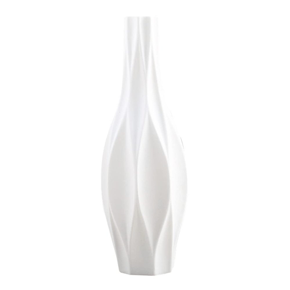 Cabilock 1pc Simplicity Ceramic Flower Vase White Decorative Container for Dried Flowers Modern European Style Home Decor for Centerpieces and Table Settings