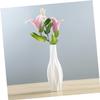 Cabilock 1pc Simplicity Ceramic Flower Vase White Decorative Container for Dried Flowers Modern European Style Home Decor for Centerpieces and Table Settings view 2