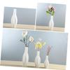 Cabilock 1pc Simplicity Ceramic Flower Vase White Decorative Container for Dried Flowers Modern European Style Home Decor for Centerpieces and Table Settings view 3