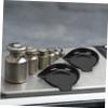 Black Round Electronic Scale Tray, Stainless Steel, 5pcs Set view 4