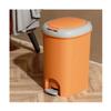 SUREK Exquisite with Foot Pedal Trash Can with Pop-Up Lid Kitchen Trash Cans Plastic Garbage Bin Dual Compartment Garbage Can Push Type Reusable, L-orange view 1