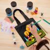 Amylove 24 Pcs Mini Tote Bag Sublimation Blank Canvas Tote Bags Reusable for Grocery Shopping, DIY, Easter Party Favor Gift Bags (8.5 x 8 Inch,Black) view 2