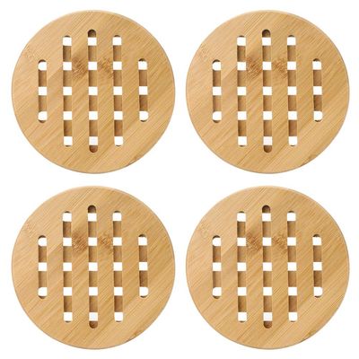 4Pcs Table Mat Anti-Scald Non-Slip Bowl Cup Heat Insulation Pad for Hot Coffee Cup Pads Dishes Heating Insulation Kitchen(Round Shape)