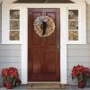 BILIKEYU Unique Last Name Year Round Front Door Wreath with Bow Welcome Sign Garland Creative 26 Letter Farmhouse Wreath for Front Door Spring All Seasons Outside Hanger Decor Gift Home (J, One Size) view 2