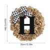 BILIKEYU Unique Last Name Year Round Front Door Wreath with Bow Welcome Sign Garland Creative 26 Letter Farmhouse Wreath for Front Door Spring All Seasons Outside Hanger Decor Gift Home (J, One Size) view 3