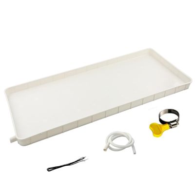 HomeLoft Basics Ac Drip Pan with Drain, Ac Drip Cushion, Air Conditioner Drain Hose Kit, Integrated Molding of PP5 Material, Used for 1-5 P Air Conditioners, Suitable for Indoor and Outdoor Use
