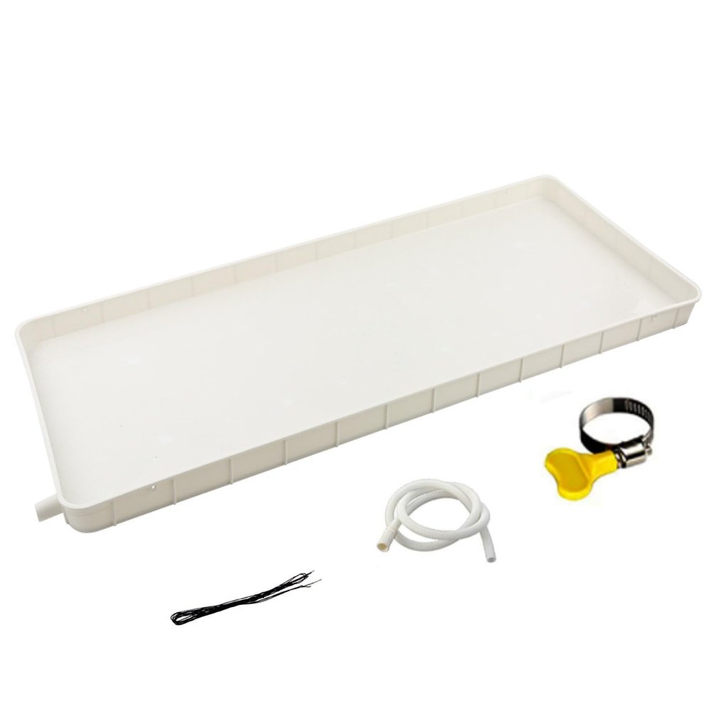 HomeLoft Basics Ac Drip Pan with Drain, Ac Drip Cushion, Air Conditioner Drain Hose Kit, Integrated Molding of PP5 Material, Used for 1-5 P Air Conditioners, Suitable for Indoor and Outdoor Use
