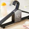 10pcs Adult Clothing Hanger Portable Household Clothe Dress Organizer Closet Space Saver Black (D 36 * 20 cm) view 1