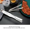 10pcs Food tongs, Cooking Tweezers Premium Stainless Steel Locking Food Tongs Stainless Steel Tongs Kitchen Pliers Grilling (22.8cm) view 3