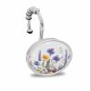 Floral Shower Curtain Hooks, Spring Summer Vintage Daisy Flowers Leaves 12PCS Shower Curtain Hooks Rings for Bathroom Stainless Steel Rust Resistant Shower Curtain Hangers view 1