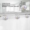 Floral Shower Curtain Hooks, Spring Summer Vintage Daisy Flowers Leaves 12PCS Shower Curtain Hooks Rings for Bathroom Stainless Steel Rust Resistant Shower Curtain Hangers view 3