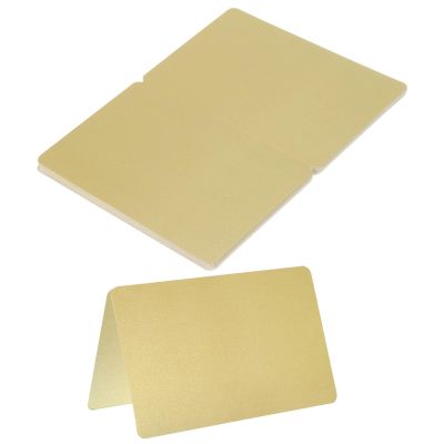 MECCANIXITY 20Pack Table Place Cards, Printable Place Name Cards for Table Setting Wedding Dinner Parties Events Reserved Seating, Pearl Gold
