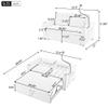 55.9" 3 in 1 Pull-Out Sleeper Sofa Bed with 360Swivel Phone Holder, Modern Bella Fabric Convertible Loveseat with USB Ports and 2 Pillows for Living Room Bedroom Small Space (Blue Grey-BG) view 2