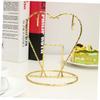 FONDOTIN 2pcs Heart-Shaped Stainless Steel Cup Holder and Plate Rack Golden Coffee Mug Organizer for Kitchen Countertop and Drying Shelf Holds Cups Plates view 2