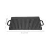 CDQL Cast Iron Reversible Grill Griddle,NonStick Reversible Rectangular Grill,Ridged and Flat Baking Cooking Tray,Grill Griddle Pan,Stove Top Flat Griddle for Gas Grill Camping Indoor view 2