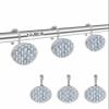 Nautical Anchor Shower Curtain Hooks, Anchor Stripes Blue 12PCS Shower Curtain Hooks Rings for Bathroom Stainless Steel Rust Resistant Shower Curtain Hangers view 2