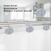 Nautical Anchor Shower Curtain Hooks, Anchor Stripes Blue 12PCS Shower Curtain Hooks Rings for Bathroom Stainless Steel Rust Resistant Shower Curtain Hangers view 3