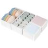 DIMJ Drawer Organizers - Set of 4 Fabric Closet Organizers and Storage, Drawer Dividers for Baby Clothes, Socks, Belt, Tie (White) view 1