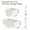 DIMJ Drawer Organizers - Set of 4 Fabric Closet Organizers and Storage, Drawer Dividers for Baby Clothes, Socks, Belt, Tie (White) view 2