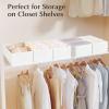 DIMJ Drawer Organizers - Set of 4 Fabric Closet Organizers and Storage, Drawer Dividers for Baby Clothes, Socks, Belt, Tie (White) view 4