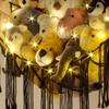 Macrame Stuffed Animal Hammock Corner with LED Light - Black Toy Storage Hammock Plushie Net Organizer Display - Teddy Bear Stuffy Hammocks - Boy Bedroom Decor Cool view 4