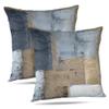 Alricc Grey and Brown Throw Pillows Covers Blue Abstract Art Painting Aesthetic Modern Square Decorative Pillow Covers Soft Throw Pillows for Couch Sofa Bedroom 18X18 Inches, Set of 2 view 1