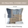 Alricc Grey and Brown Throw Pillows Covers Blue Abstract Art Painting Aesthetic Modern Square Decorative Pillow Covers Soft Throw Pillows for Couch Sofa Bedroom 18X18 Inches, Set of 2 view 4