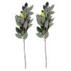DECHOUS 2pcs Realistic Faux Lemon Twigs Artificial Plant Decor for Indoor Outfit view 1