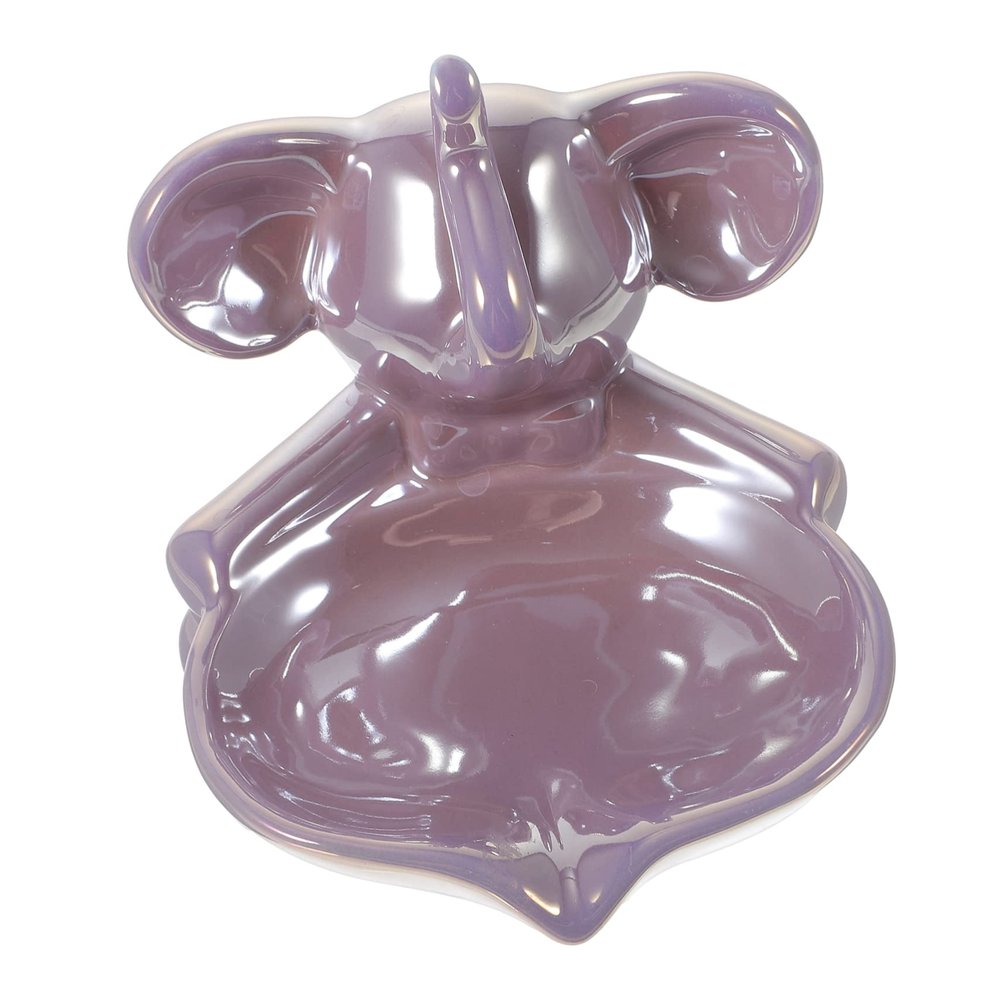 Ciieeo Elephant Shaped Ceramic Soap Dish Soap Holder for Shower Bathroom Easy Clean Drain Design