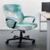 Ldtrchee Turquoise Ombre Marble Office Chair Covers with Armrest Covers, Rotating Chair Cover, Yellow Modern Geometric Abstract Art Gaming Chair Slipcovers with Elastic Bottom for Armchair, Medium view 2