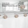 Mushroom Shower Curtain Hooks, Retro Plants Mushroom Strawberry Flowers Leaves 12PCS Shower Curtain Hooks Rings for Bathroom Stainless Steel Rust Resistant Shower Curtain Hangers view 3