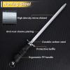 LEONTOOL Professional Knife Sharpener Rod, 15 Inch Honing Steel, Kitchen Knife Sharpening Steel, Carbon Steel Sharpening Rod with Ergonomic Handle, Honing Rod for Chef Knive, Kitchen Gift for Butcher view 2