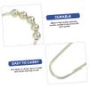 Ciieeo 15pcs Shower Curtain Rings Curtain Hooks Decorative Bead Hangers for Bathroom view 2