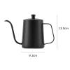 Coffee Kettle 600ML Household Hanging Ear Thin Mouth Pot 304 Stainless Steel Thin Mouth Coffee Utensils Long Mouth Pot Coffee Maker (Color : Black, Size : 600ml) view 2