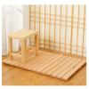 Wooden Shower Board,Bamboo Mat,Wood Shower Mat, Wood Bath Mat, Shower Stall Mat Non-Slip for Bathroom Bathtub Spa Garden Home Customizable,75x90cm/30x36in view 1