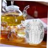 FONDOTIN 1set Glass Canning Jars Lids and Dipper Stick for Honey Jam and Tea Storage Airtight Seal for Freshness for Kitchen Organization and Giving view 4