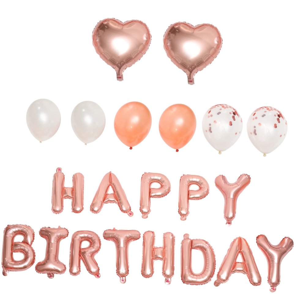 UPKOCH 1set Happy Birthday Balloons Set Girl Birthday Party Decorations Easy Inflate Photo Background Prop for Women Celebration Stylish