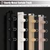 Hospital Curtain Track System RV Curtain Curtain Rail Ceiling Mount/Wall Mounted, Metal Curtain Track System, 100 to 800 cm Long Curtain Rod Set - Including Hooks, Home/Office Use ( Color : Wall Mount view 2