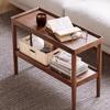 RENEESME Sofa Solid Wood Side Table, Sofa, Side Cabinet, Small Living Room, Narrow Side Table, Double Layer Storage Rack Sofas for Living Room view 2