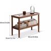 RENEESME Sofa Solid Wood Side Table, Sofa, Side Cabinet, Small Living Room, Narrow Side Table, Double Layer Storage Rack Sofas for Living Room view 3