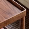 RENEESME Sofa Solid Wood Side Table, Sofa, Side Cabinet, Small Living Room, Narrow Side Table, Double Layer Storage Rack Sofas for Living Room view 4