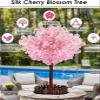 Artificial Cherry Blossom Trees,Large Simulation Plants,Lifelike Artificial Cherry Blossom Tree,Wishing Tree,for Wedding Event Indoor Outdoor Party Restaurant,1.5m*1m view 4