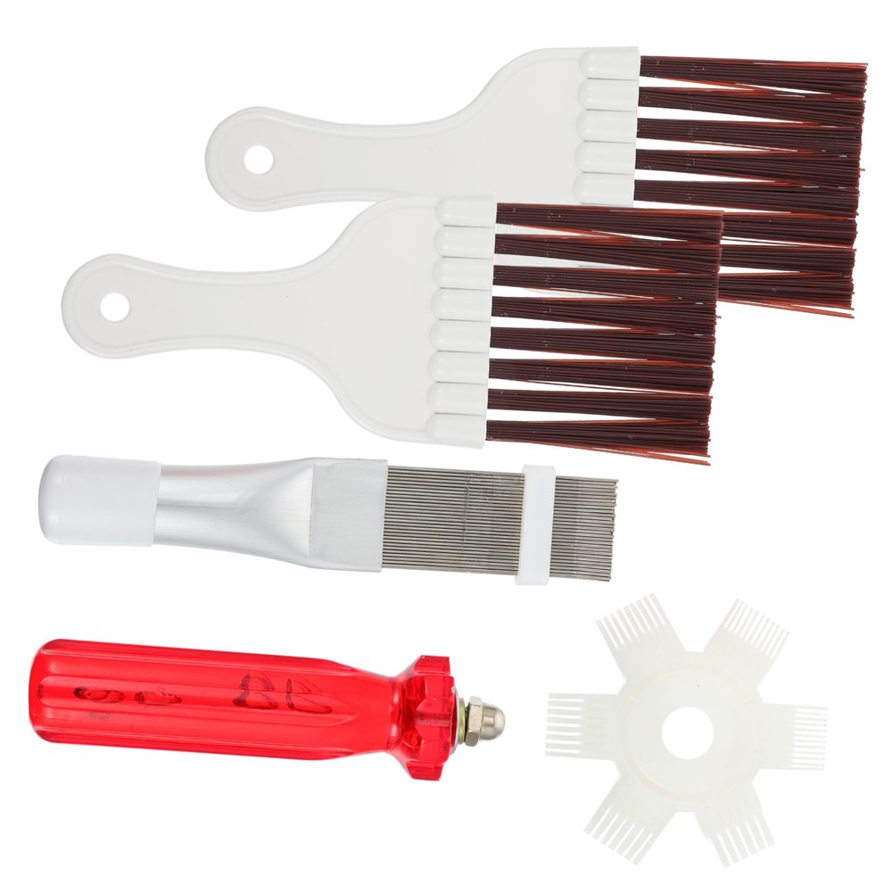 PRETYZOOM Fin Comb Brush Set 4pcs Air Conditioning Cleaner Stainless Steel Brush for Condenser and Refrigerator Coil