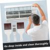PRETYZOOM Fin Comb Brush Set 4pcs Air Conditioning Cleaner Stainless Steel Brush for Condenser and Refrigerator Coil view 4