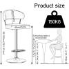 Guyifuny Bar Stools Set of 2, Modern Counter Height Swivel Barstool with Backrest and Footrest, Velvet Breakfast Island Stool in Green Color, Mechanical Lifting, Size 65-80cm view 3
