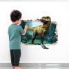 Supzone Large 3D Broken Dinosaur Wall Decals for Boys Room, Break Through The Wall Vinyl Wall Sticker for for Kids Bedroom Nursery Playroom Classroom view 3