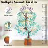 Amethyst & Amazonite Tree of Life for Positive Energy - feng Shui Tree, Fake Bonsai Tree, Crystals and Healing Stones, Money Tree, Room dcor Stone Tree, Healing Crystals, Spiritual Gifts view 2